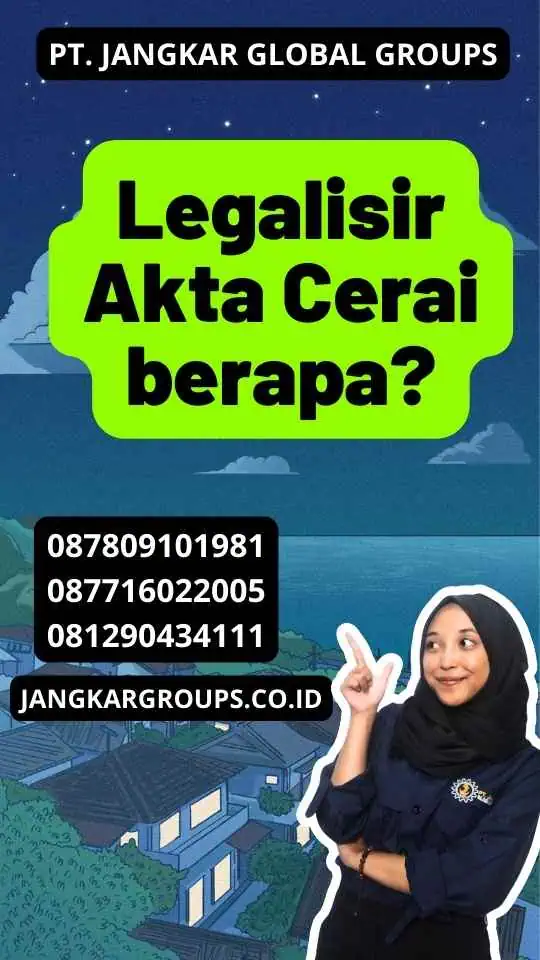 Legalisir Akta Cerai berapa?