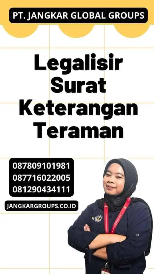 Legalisir Surat Keterangan Teraman