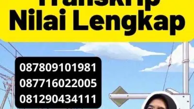 Legalisir Transkrip Nilai Lengkap