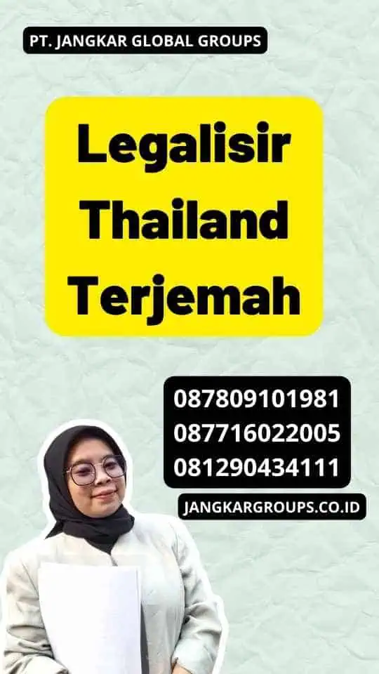 Legalisir Thailand Terjemah