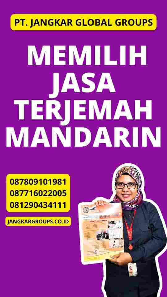 Memilih Jasa Terjemah Mandarin