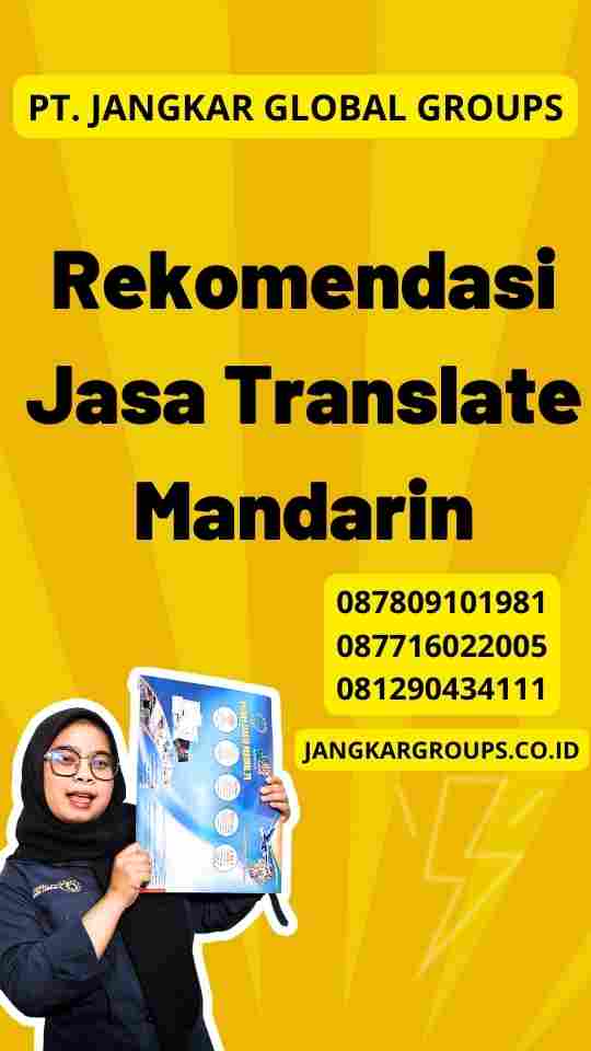 Rekomendasi Jasa Translate Mandarin