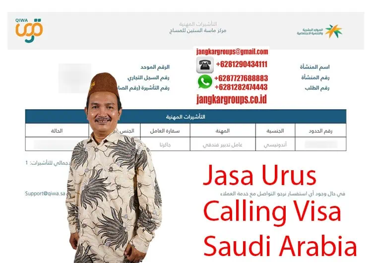 Calling Visa Kerja Saudi