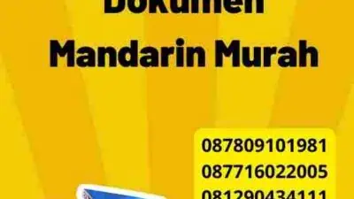 Jasa Terjemah Dokumen Mandarin Murah