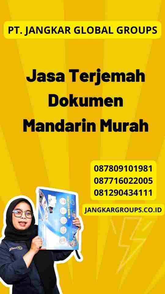 Jasa Terjemah Dokumen Mandarin Murah