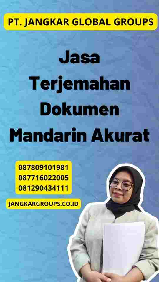 Jasa Terjemahan Dokumen Mandarin Akurat