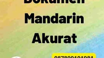 Jasa Translate Dokumen Mandarin Akurat