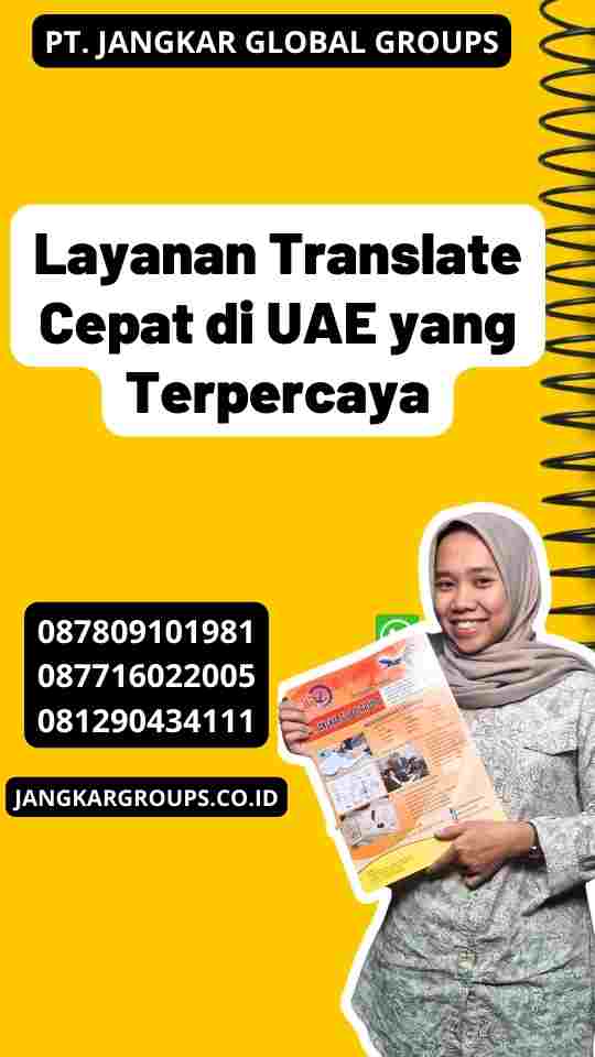 Layanan Translate Cepat di UAE yang Terpercaya