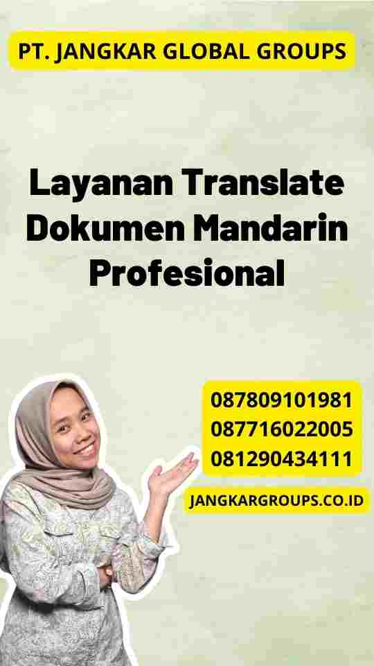 Layanan Translate Dokumen Mandarin Profesional