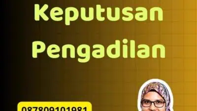 Legalisir Kemenlu Surat Keputusan Pengadilan