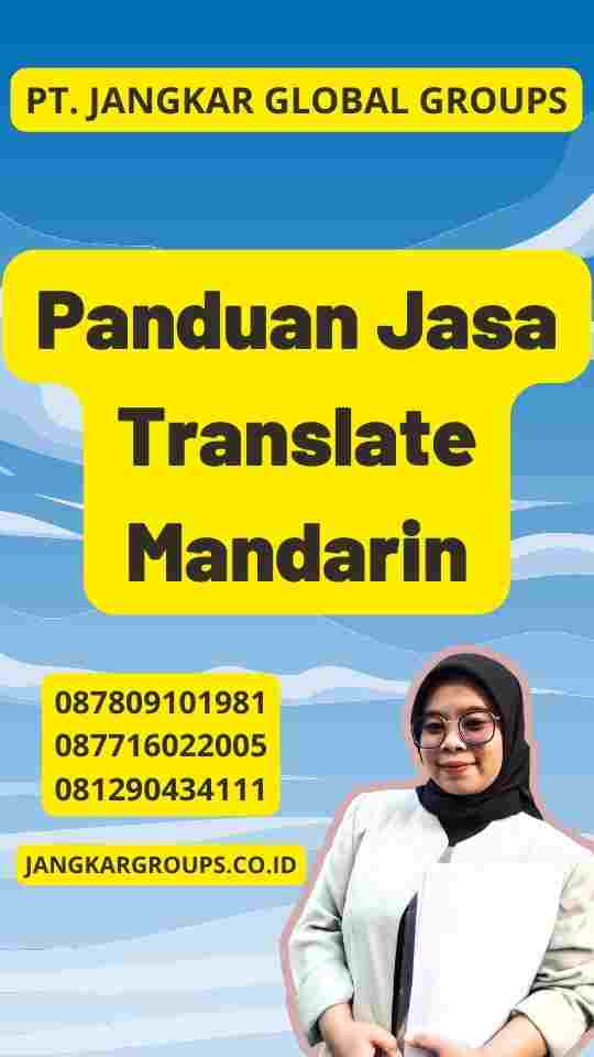 Panduan Jasa Translate Mandarin