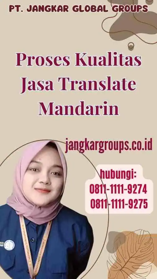 Proses Kualitas Jasa Translate Mandarin