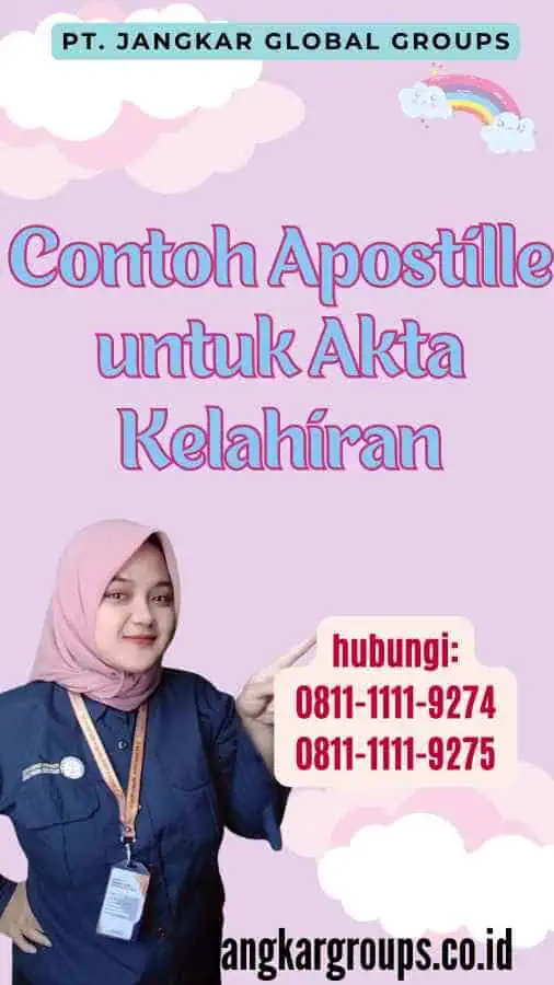 Contoh Apostille untuk Akta Kelahiran