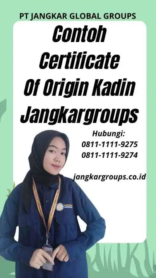 Contoh Certificate Of Origin Kadin Jangkargroups