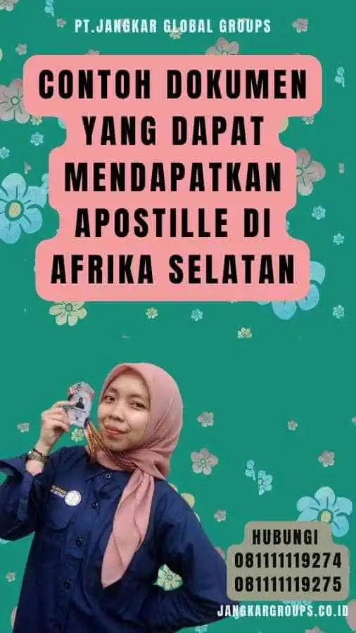 Contoh Dokumen yang Dapat Mendapatkan Apostille di Afrika Selatan