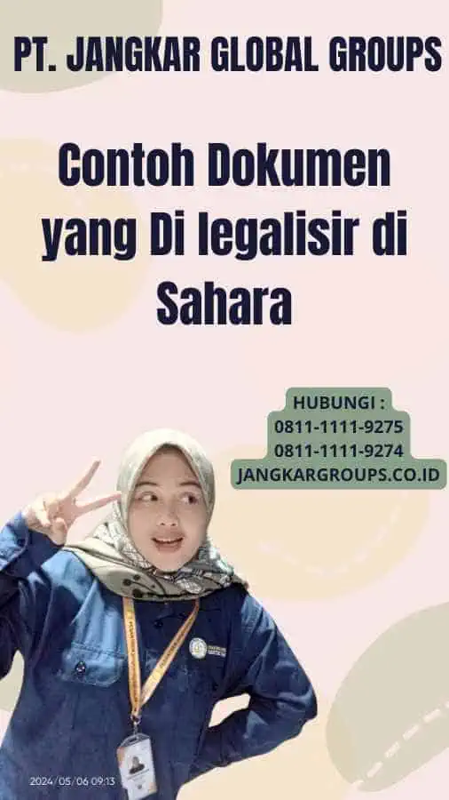 Contoh Dokumen yang Di legalisir di Sahara