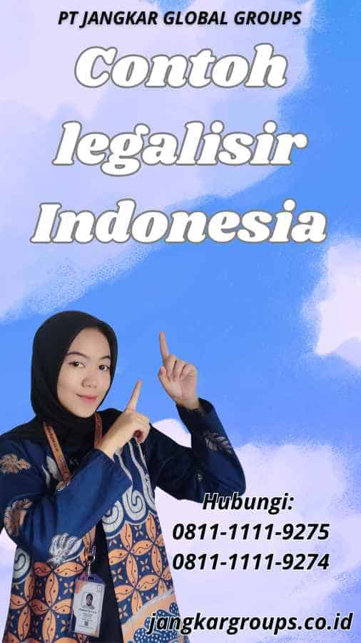 Contoh legalisir Indonesia