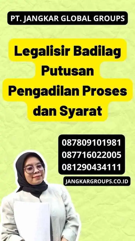 Legalisir Badilag Putusan Pengadilan Proses dan Syarat