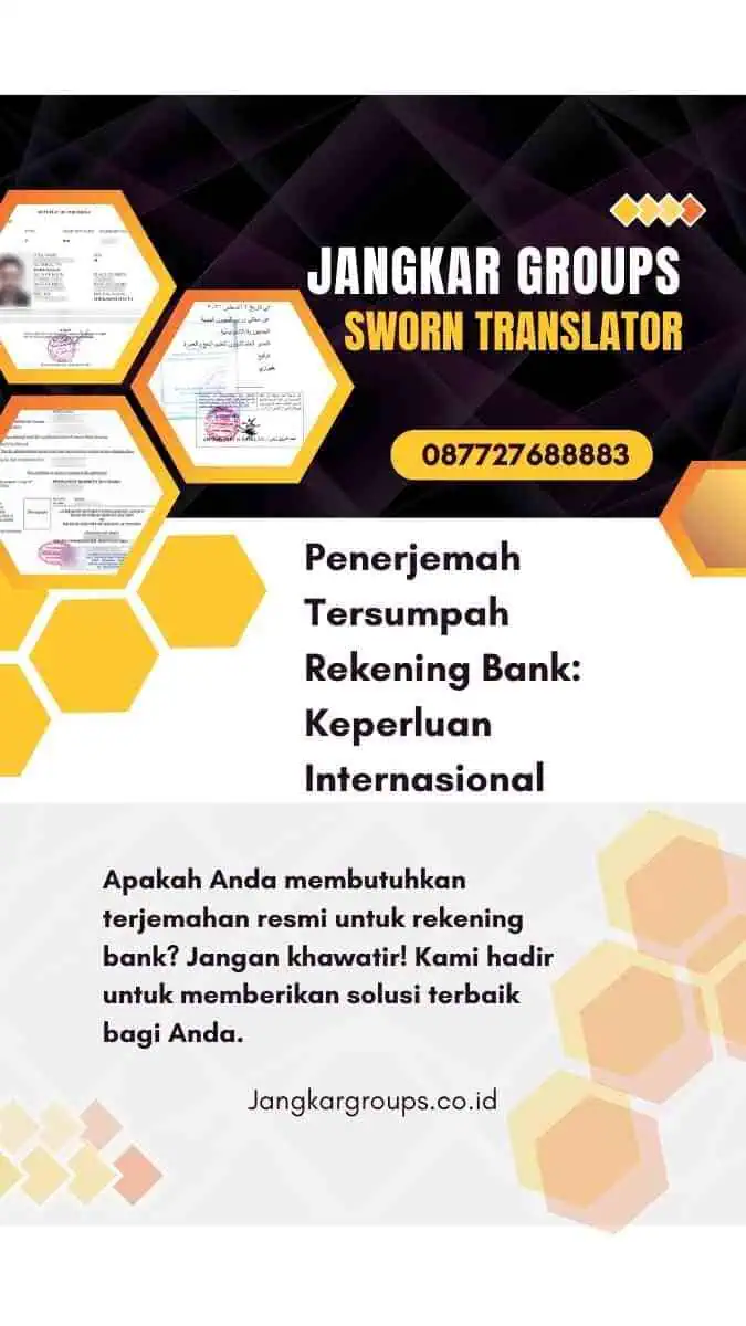 Penerjemah Tersumpah Rekening Bank Keperluan Internasional