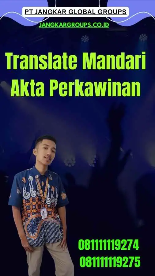 Translate Mandari Akta Perkawinan