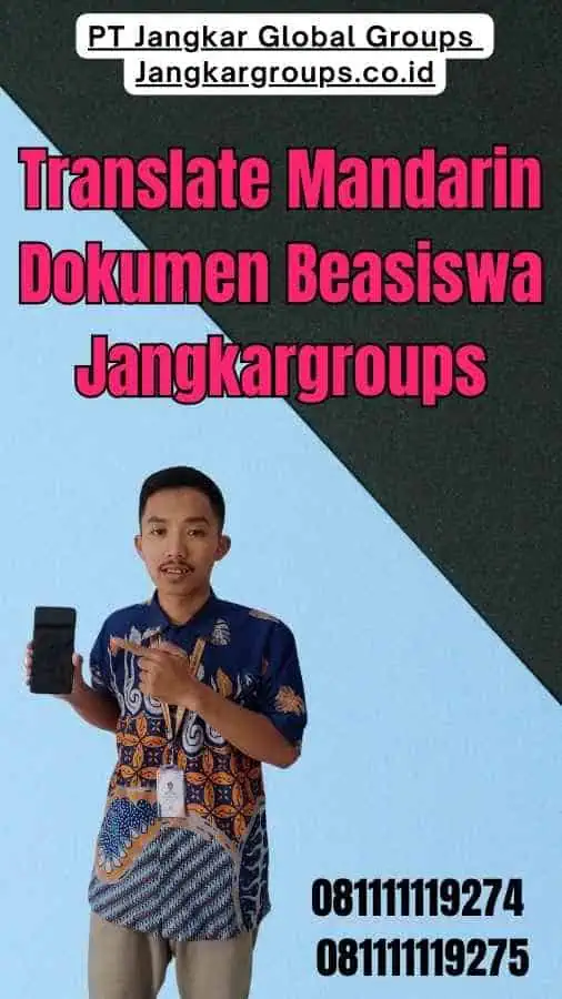 Translate Mandarin Dokumen Beasiswa Jangkargroups