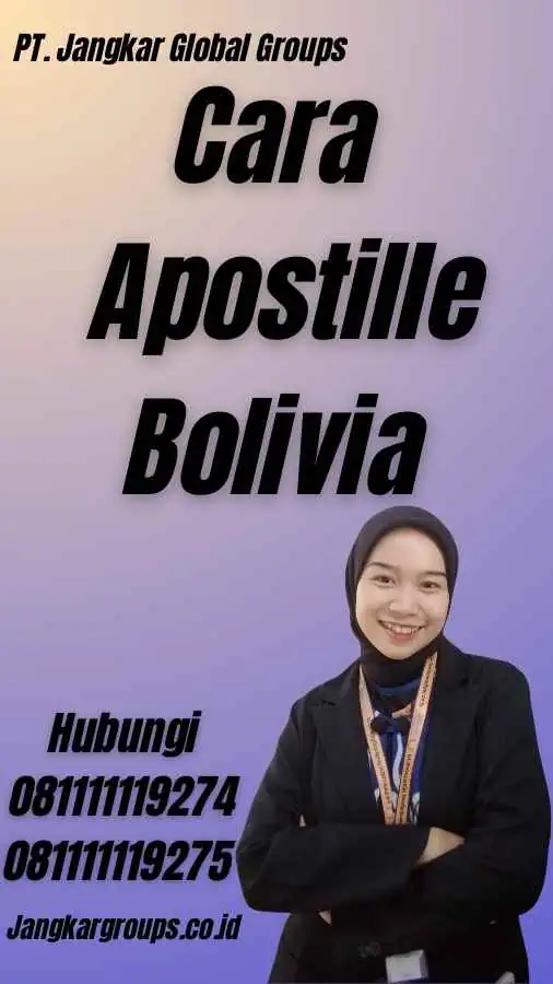 Cara Apostille Bolivia