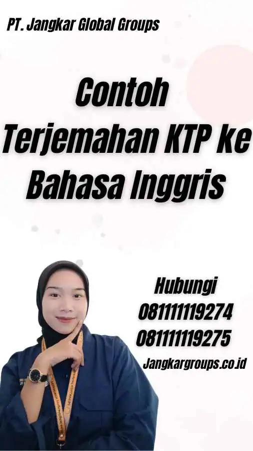 Contoh Terjemahan KTP ke Bahasa Inggris - Contoh Translate KTP