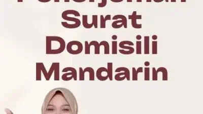 Penerjemah Surat Domisili Mandarin