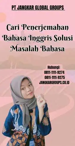 Cari Penerjemahan Bahasa Inggris Solusi Masalah Bahasa