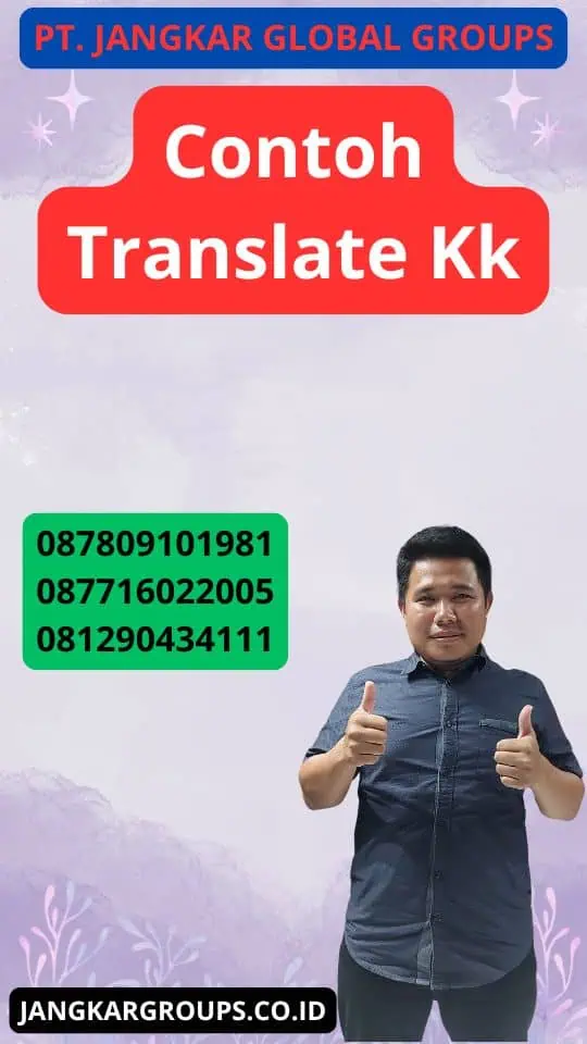 Contoh Translate Kk