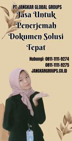 Jasa Untuk Penerjemah Dokumen Solusi Tepat