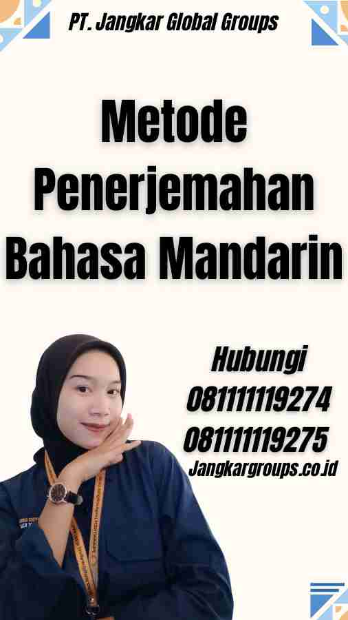 Metode Penerjemahan Bahasa Mandarin