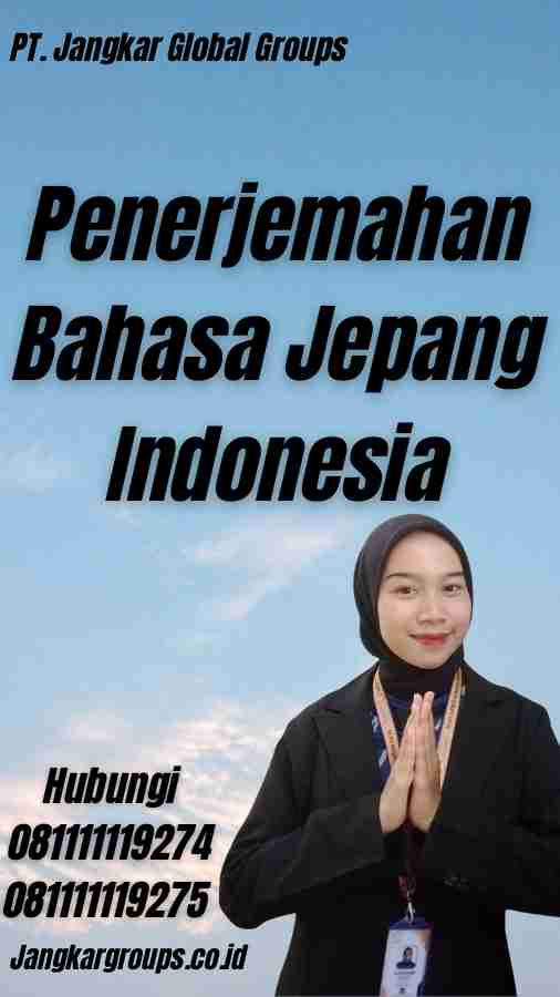 Penerjemahan Bahasa Jepang Indonesia