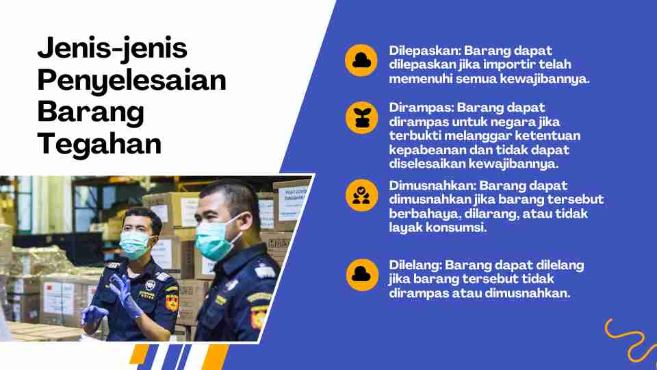 Jenis-jenis Penyelesaian Barang Tegahan